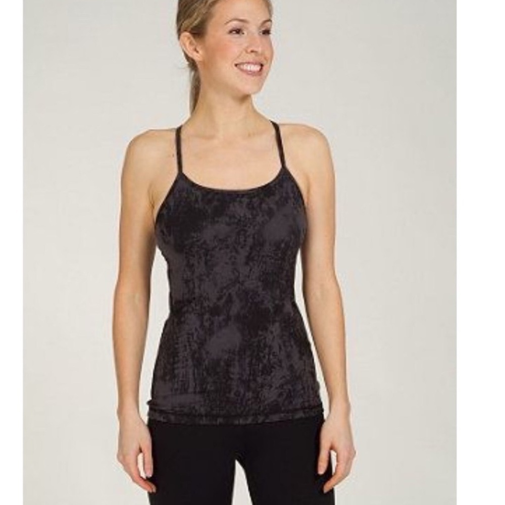 Lululemon Power Y Tank in Seabed Black Size 4